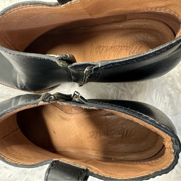 Madewell Black Leather Billie Ankle Boots Booties w/side zipper Sz.8.5 - Picture 5 of 9